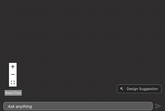 Animation showing a suggestion being generated, regenerated, and handed off to the explanation chat